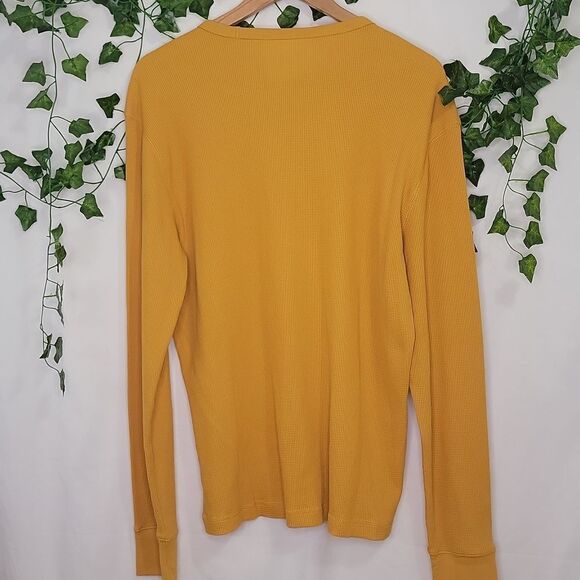 Old Navy. Thermal. Mustard Long Sleeve T-Shirt. Size Large. NWT - Picture 3 of 7